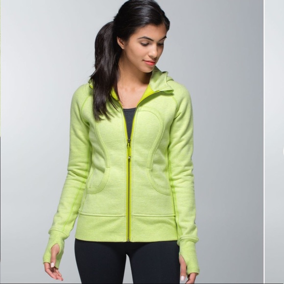 lululemon athletica Tops - Lululemon Scuba Hoodie Heathered Sunny Lime sunset